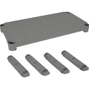 TPT-345S-DG [TRUSCO プラ棚用 棚板セット 棚板間隔 高さ 372mm用 脚4本付 アーセナルグレー]