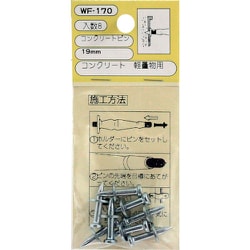 WAKI コンクリートピン WF-170 19mm 8個入り WF-170