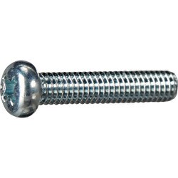 TRUSCO 皿頭小ねじ ユニクロ 全ネジ M6×12 10本入 少量パック Y825-0612