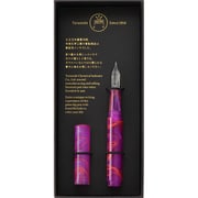 ギター ガラスペン オーロラ キャップ付 サンセットピンク GLAA-SP