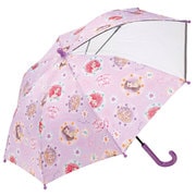 子供用傘 45cm 手開き式 8本骨 透明窓付き プリンセス_2 UB45