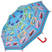 子供用傘 晴雨兼用 45cm 手開き式 8本骨 UV加工 プラレール23 UBSR1