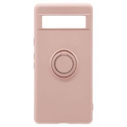 7503PXL7ATP [Google Pixel 7a用 ケース カバー ソフトケース TPU スマホリング付き 落下防止 スタンド ストラップホール ライトピンク]