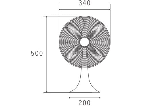 ヨドバシ.com - ハモサ HERMOSA リビング扇風機 レトロファンテーブル