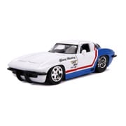 JADA31666 1/24 1963 シェビー コルベット スティングレイ ホワイト/ブルー [ダイキャストミニカー]