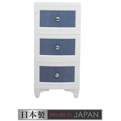 lilou de coco ビンテージチェスト 3段 ブルーデニム お客様組立品 LB-300-BD