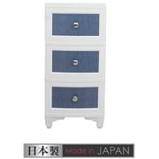 LB-300-BD [lilou de coco ビンテージチェスト 3段 ブルーデニム お客様組立品]