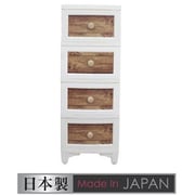 LB-400-ABR [lilou de coco ビンテージチェスト 4段 アンティークブラウン お客様組立品]