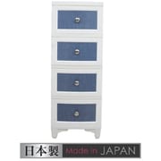 LB-400-BD [lilou de coco ビンテージチェスト 4段 ブルーデニム お客様組立品]