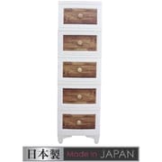 LB-500-ABR [lilou de coco ビンテージチェスト 5段 アンティークブラウン お客様組立品]