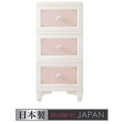 DPC-03-PI [lilou de coco ドレスチェンジチェスト 3段 ピンク お客様組立品]