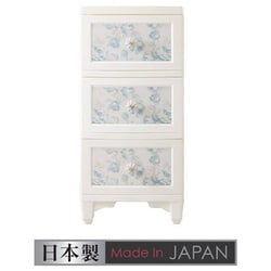 lilou de coco ドレスチェンジチェスト 3段 アンティークローズブルー お客様組立品 DPC-03-ARBL