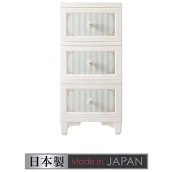 lilou de coco ドレスチェンジチェスト 3段 ストライプミント お客様組立品 DPC-03-STMI