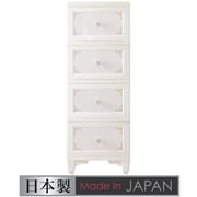 DPC-04-PW [lilou de coco ドレスチェンジチェスト 4段 パールホワイト お客様組立品]