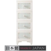 DPC-04-STMI [lilou de coco ドレスチェンジチェスト 4段 ストライプミント お客様組立品]