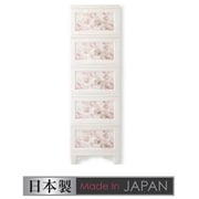 DPC-05-ARRD [lilou de coco ドレスチェンジチェスト 5段 アンティークローズレッド お客様組立品]