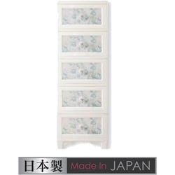 lilou de coco ドレスチェンジチェスト 5段 アンティークローズブルー お客様組立品 DPC-05-ARBL