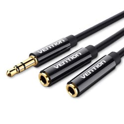 3.5mm ステレオミニプラグ オーディオ分配ケーブル 0.3m BB-5114