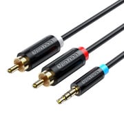 3.5mmステレオミニプラグ→RCA オーディオ変換ケーブル ブラック 1m BC-5541