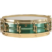 スネアドラム Carl Palmer カール・パーマー・シグネーチャー ブラスシェル・グリーンラッカー仕上げ 3.7×17インチ セパレート・チューブラグ LW0414CP