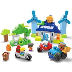 HCG36 メガブロック グリーンタウン 自然エネルギーとエコハウス 乗りものとおうちのセット [ブロック玩具]