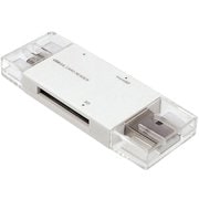 USB2.0 Type-C&A カードリーダー・ライター ホワイト CRW-DCSD88W