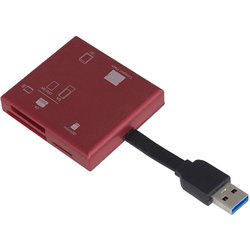 USB 3.2 Gen1 マルチカードリーダー・ライター レッド CRW-37M87R