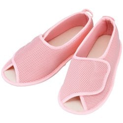 2503 早快マジック オープン 両足 ピンク Mサイズ 院内シューズ 施設シューズ 通気性 グリップ性が強い 25030710031