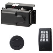 AMBO3B50 [オートロック錠 AMULET（アミュレット） 3点セット ブラック（ドア厚41-50mm）]