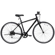 THIRDBIKES フェスクロスライト クロスバイク 外装6段変速 エントリーモデル ライト標準装備 BAA ブラック TB-23-012