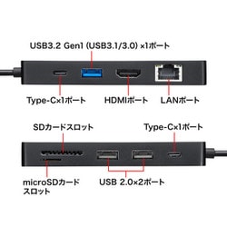 ヨドバシ.com - サンワサプライ SANWA SUPPLY USB-DKM3BK [USB Type-C