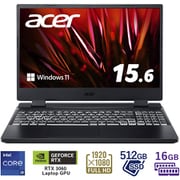 ゲーミングノートPC/Nitro 5/15.6型/Core i9-12900H/GeForce RTX 3060/メモリ 16GB/SSD 512GB/Windows 11 Home/オブシディアンブラック AN515-58-A96Y6