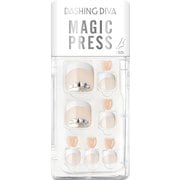 ジェルネイルチップ 足の爪用 ペディ24個（小さい爪には、付けやすい取っ手付） ティンクルフレンチ MJP3P013P ダッシングディバ マジックプレスペディ 24枚