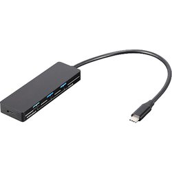 STIXシリーズ PD対応USB3.2Gen2 Type-C4ポート変換アルミハブ UH-C3334BK