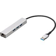 LANアダプタ付き USB3.2Gen1 Type-A3ポートアルミハブ UH-3L353SL