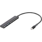 USB3.2Gen1 Type-C4ポート(C×2/A×2)アルミハブ UH-C3364BK
