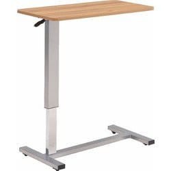 昇降式サイドテーブル 本体サイズ：幅80×奥行40×高さ65～95（cm） ライトブラウン DW-1320A LBR