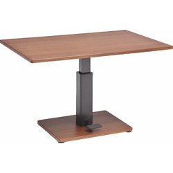 昇降式ダイニングテーブル 本体サイズ：幅120×奥行80×高さ51.5～72.5（cm） ミドルブラウン DW-1620 MBR