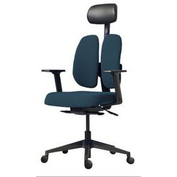 高機能チェア 本体サイズ：幅72×奥行69×高さ114.5-125（cm） フレーム・ブラック 座面・ブルー NEXT1 KNIT BLUE