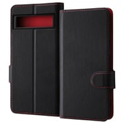 RT-GP7AELC1/BR [Google Pixel 7a 耐衝撃 手帳型レザーケース シンプル マグネット/ブラック/レッド]
