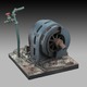 RM990 1/35 ジオラマアクセサリー ビネットベース 55mm×55mm WWII スターリングラードの工場内部 [ジオラマ用品]