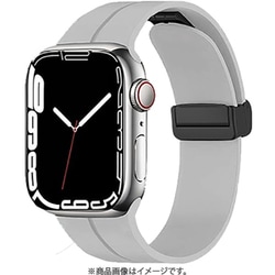 PHDSMGW8L-LGY [Esalta シリコンマグネバックル for Apple Watch（42/44/45mm） ライトグレー]