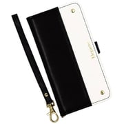 EL-PIX6a-BW [Google Pixel 6a用 ケース 手帳型 ツートン スマホケース ブラック・ホワイト]