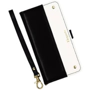 EL-AQSE7-BW [AQUOS sense7用 ケース 手帳型 ツートン スマホケース ブラック・ホワイト]