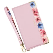 BL-AQSE7-PK [AQUOS sense7用 ケース 手帳型 ブルーミー スマホケース フラワー ピンク]