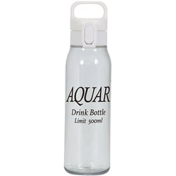 アクアール 水筒 ボトル ウォーターボトル 500ml 0.5L 直飲み ワンタッチ 軽量 プラスチック製 日本製 ホワイト HB-6711