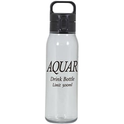 アクアール 水筒 ボトル ウォーターボトル 500ml 0.5L 直飲み ワンタッチ 軽量 プラスチック製 日本製 ブラック HB-6712