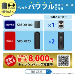 ヨドバシ.com - ソニー SONY SRS-XB100 B [ワイヤレスポータブル 