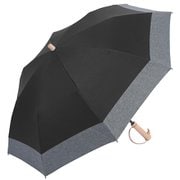日傘 折りたたみ傘 晴雨兼用 solshade(ソルシェード) 022 50cm 手開き式 遮光率100% UPF50+ 紫外線遮蔽率99.9% 2way収納 ブラック/杢グレー