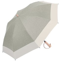 日傘 折りたたみ傘 晴雨兼用 solshade（ソルシェード） 022 50cm 手開き式 遮光率100％ UPF50＋ 紫外線遮蔽率99.9％ 2way収納 杢グレージュ/アイボリー